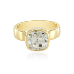 Zilveren ring met een groene amethist