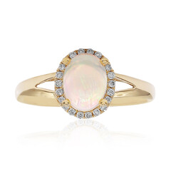Gouden ring met een AAA Welo-opaal