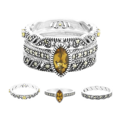 Zilveren ring met een citrien