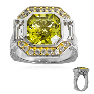 Zilveren ring met een Ouro Verde kwarts (Dallas Prince Designs)