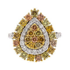 Gouden ring met SI2 Fancy Diamanten (CIRARI)