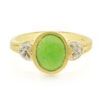 Zilveren ring met een keizerlijk chrysopraas
