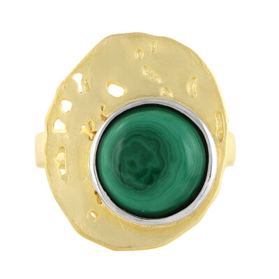 Zilveren ring met een Malachiet (MONOSONO COLLECTION)