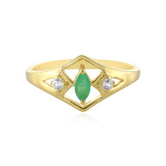 Zilveren ring met een Zambia-smaragd