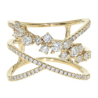 Gouden ring met I1 (H) Diamanten (CIRARI)