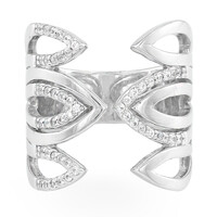 Zilveren ring met zirkonen