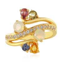 Zilveren ring met Welo-opalen