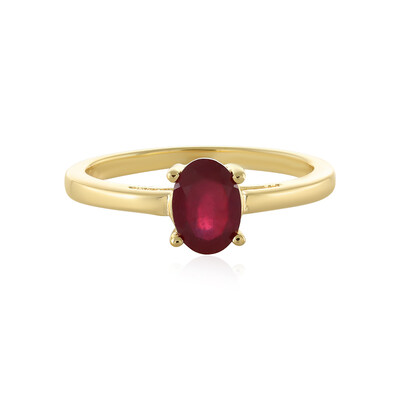 Zilveren ring met een Madagaskar Robijn
