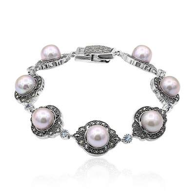 Zilveren armband met zoetwater kweekparels (Annette classic)