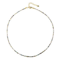 Zilveren halsketting met Fancy diamanten