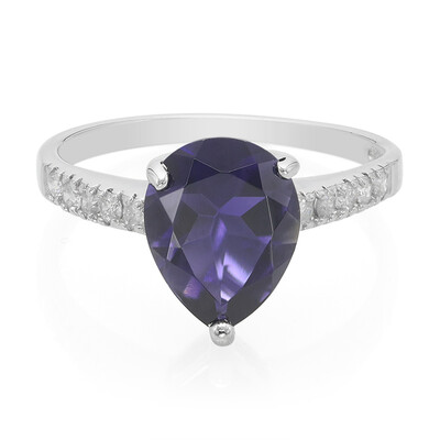 Zilveren ring met een Ceylon ioliet