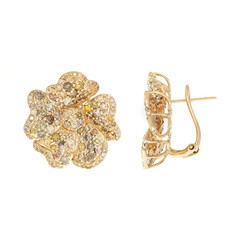 Gouden oorbellen met SI2 Fancy Diamanten (CIRARI)