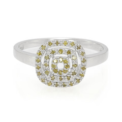 Zilveren ring met Fancy diamanten