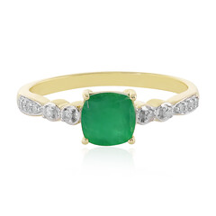 Gouden ring met een Braziliaanse smaragd