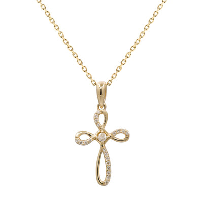 Gouden halsketting met een I1 (H) Diamant (CIRARI)