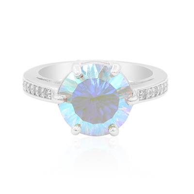 Zilveren ring met een maanlicht kwarts
