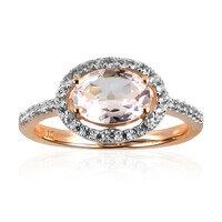 Gouden ring met een Onverhitte Roze Beril