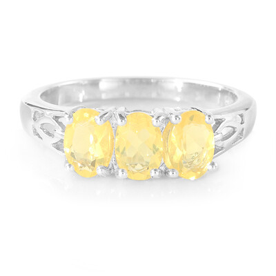 Zilveren ring met vuur opalen