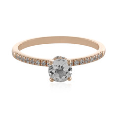 Gouden ring met een witte kunziet (Adela Gold)