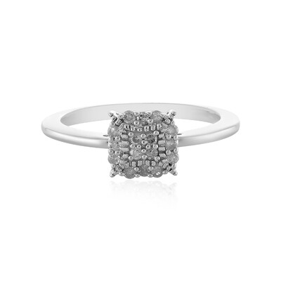 Zilveren ring met I1 (I) Diamanten
