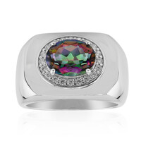 Zilveren ring met een mystieke kwarts