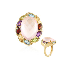 Zilveren ring met een rozen kwarts