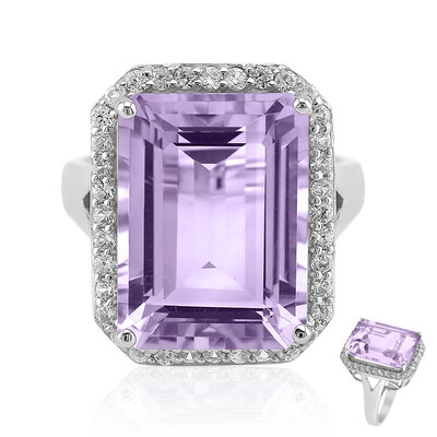 Zilveren ring met een lavendel amethist