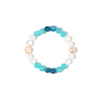 Armband met Perzik zoetwater kweekparels (Riya)