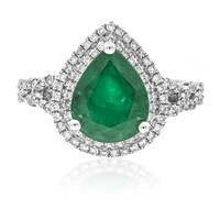 Gouden ring met een AAA Zambia smaragd (AMAYANI)