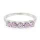 Zilveren ring met Onverhitte Purper Saffieren