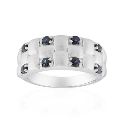 Zilveren ring met blauwe saffieren (Remy Rotenier)