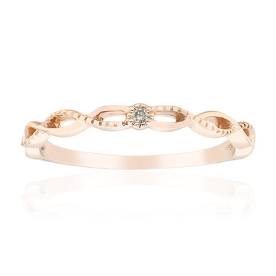 Gouden ring met een SI1 Argyle Rose De France Diamant (Annette)