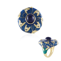 Zilveren ring met een sodaliet (Adela Silber)