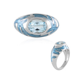 Zilveren ring met een hemel-blauwe topaas (Adela Silber)