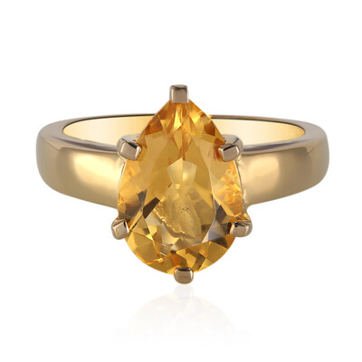 Zilveren ring met een citrien