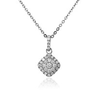 Platinaen halsketting met een Loepzuivere (F) Diamant (LUCENT DIAMONDS)