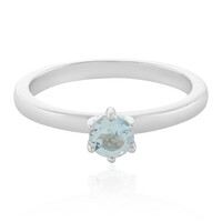 Zilveren ring met een hemel-blauwe topaas