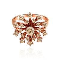 Gouden ring met een SI1 Argyle Rose De France Diamant