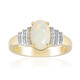 Gouden ring met een Braziliaanse witte opaal