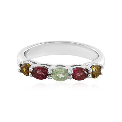 Zilveren ring met toermalijnen
