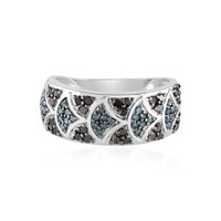 Gouden ring met zwarte diamanten (KM by Juwelo)
