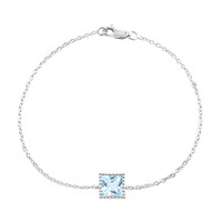 Zilveren armband met een hemel-blauwe topaas