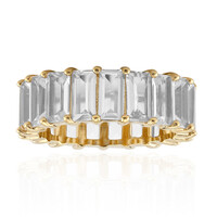 Zilveren ring met witte topaasstenen