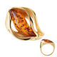 Zilveren ring met een cognac Baltische barnsteen (dagen)