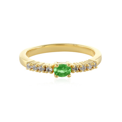 Zilveren ring met een tsavoriet