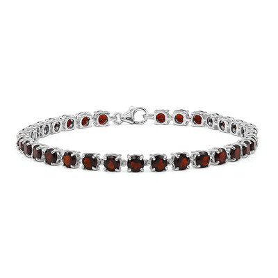 Zilveren armband met granaten