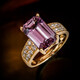 Gouden ring met een Roze diaspoor (AMAYANI)