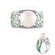 Zilveren ring met Witte zoetwater kweekparels (Adela Silber)