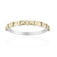 Zilveren ring met citrienstenen