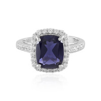 Zilveren ring met een ioliet